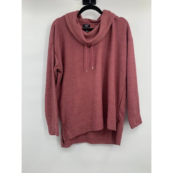 Jones New York Womens Dessert Wine Pink Cowl Neck Hi Low Hem Sweater XL NEW - Picture 9 of 10